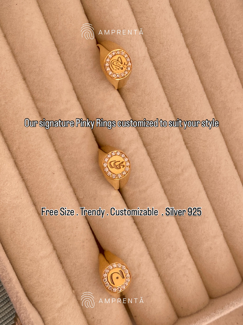 Customized Round Pinky Ring