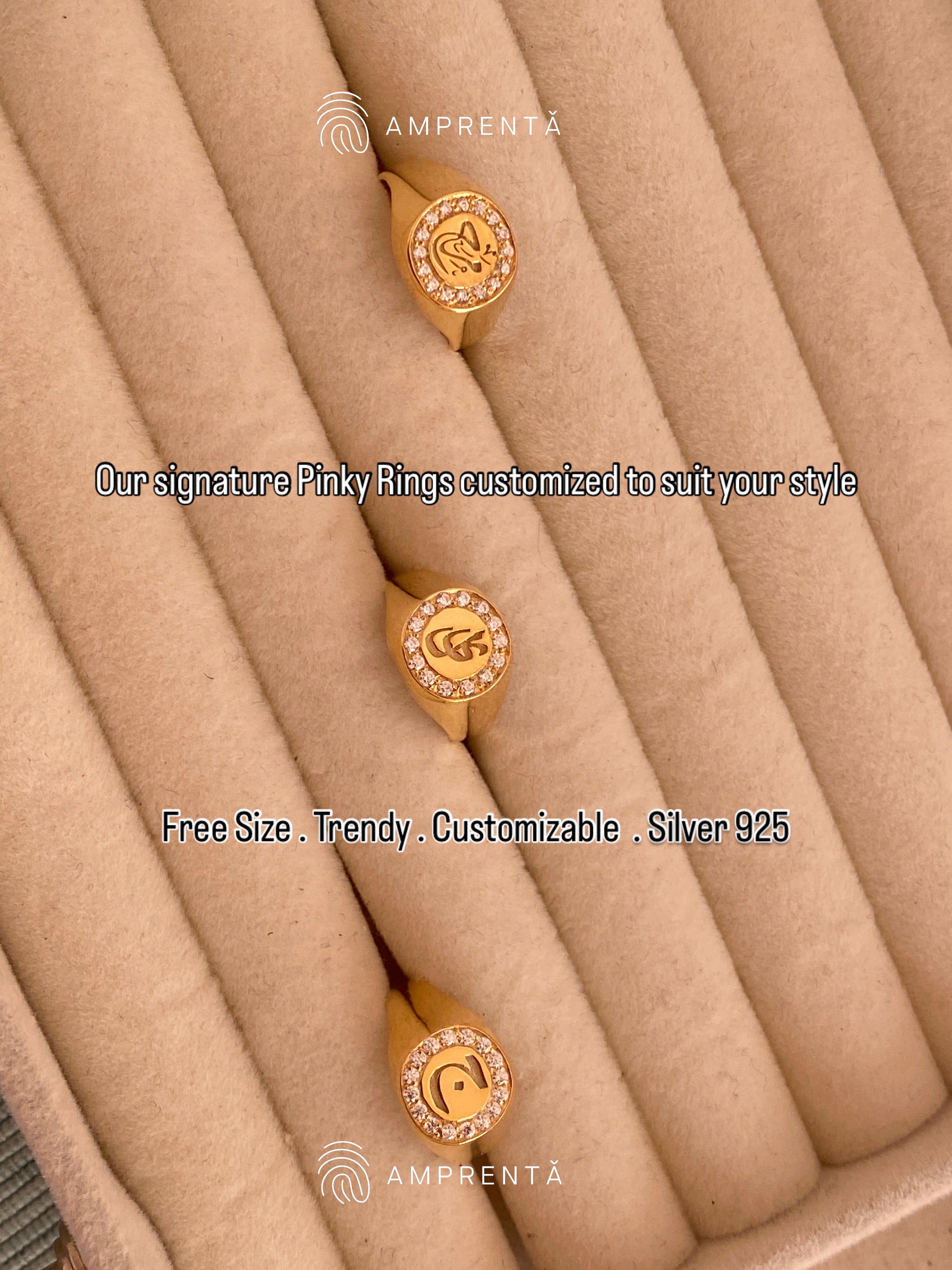 Customized Round Pinky Ring
