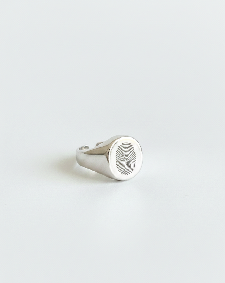 Fingerprint Pinky Ring