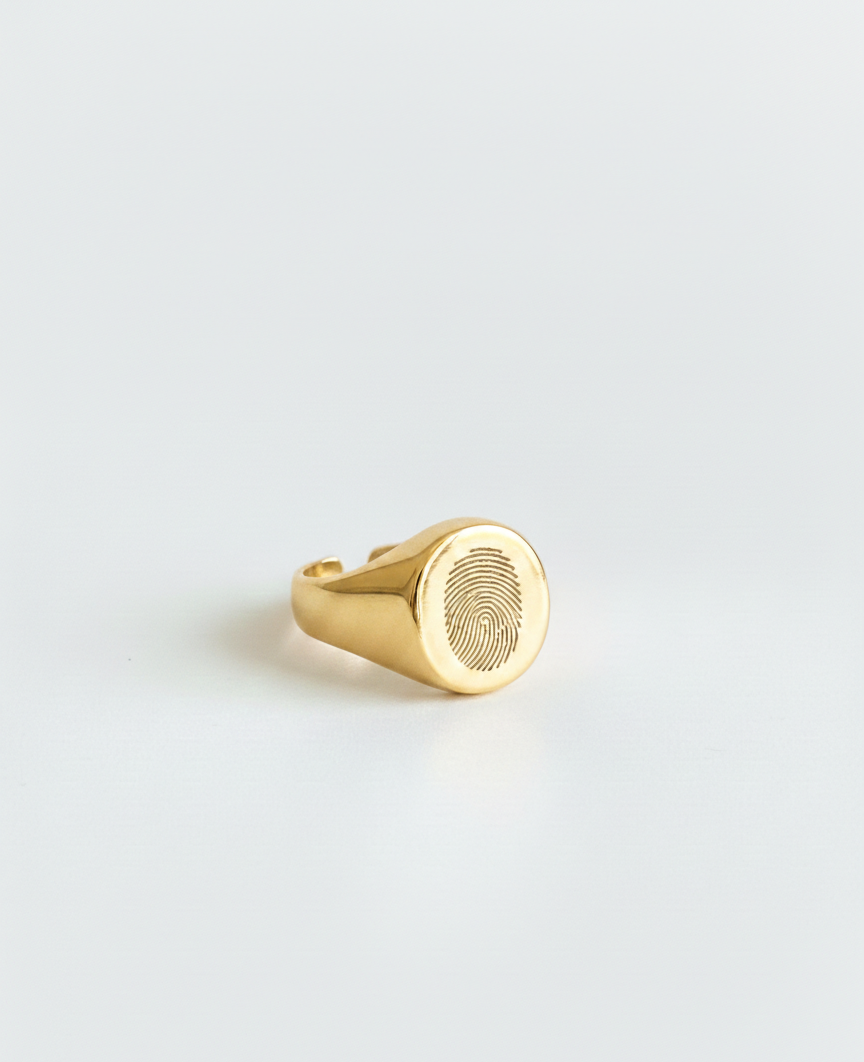 Fingerprint Pinky Ring