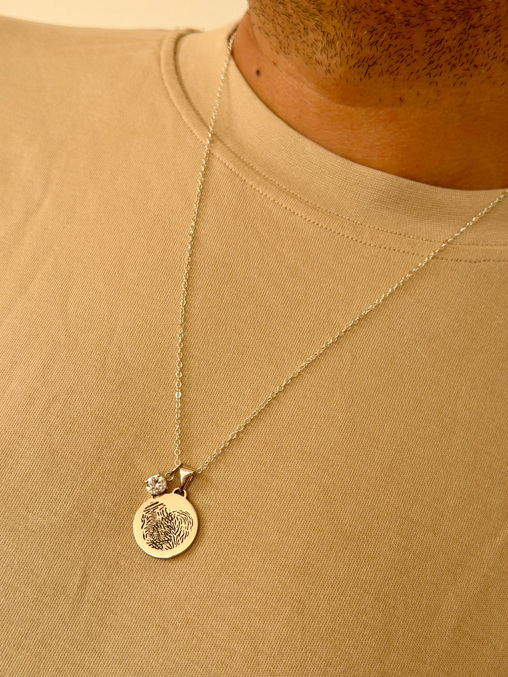 Fingerprint Necklace for Men