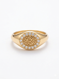 Customized Oval Pinky Ring