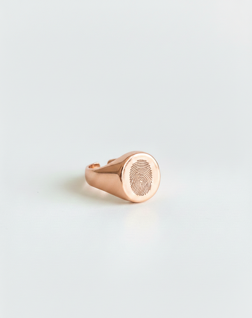 Fingerprint Pinky Ring