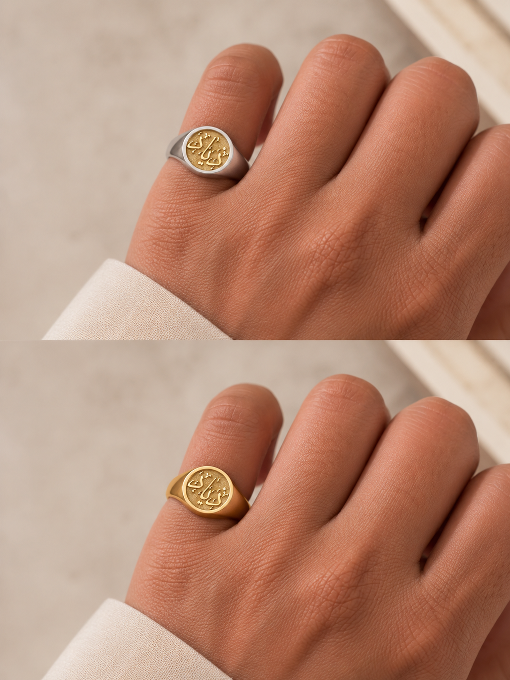 Customized Round Pinky Ring
