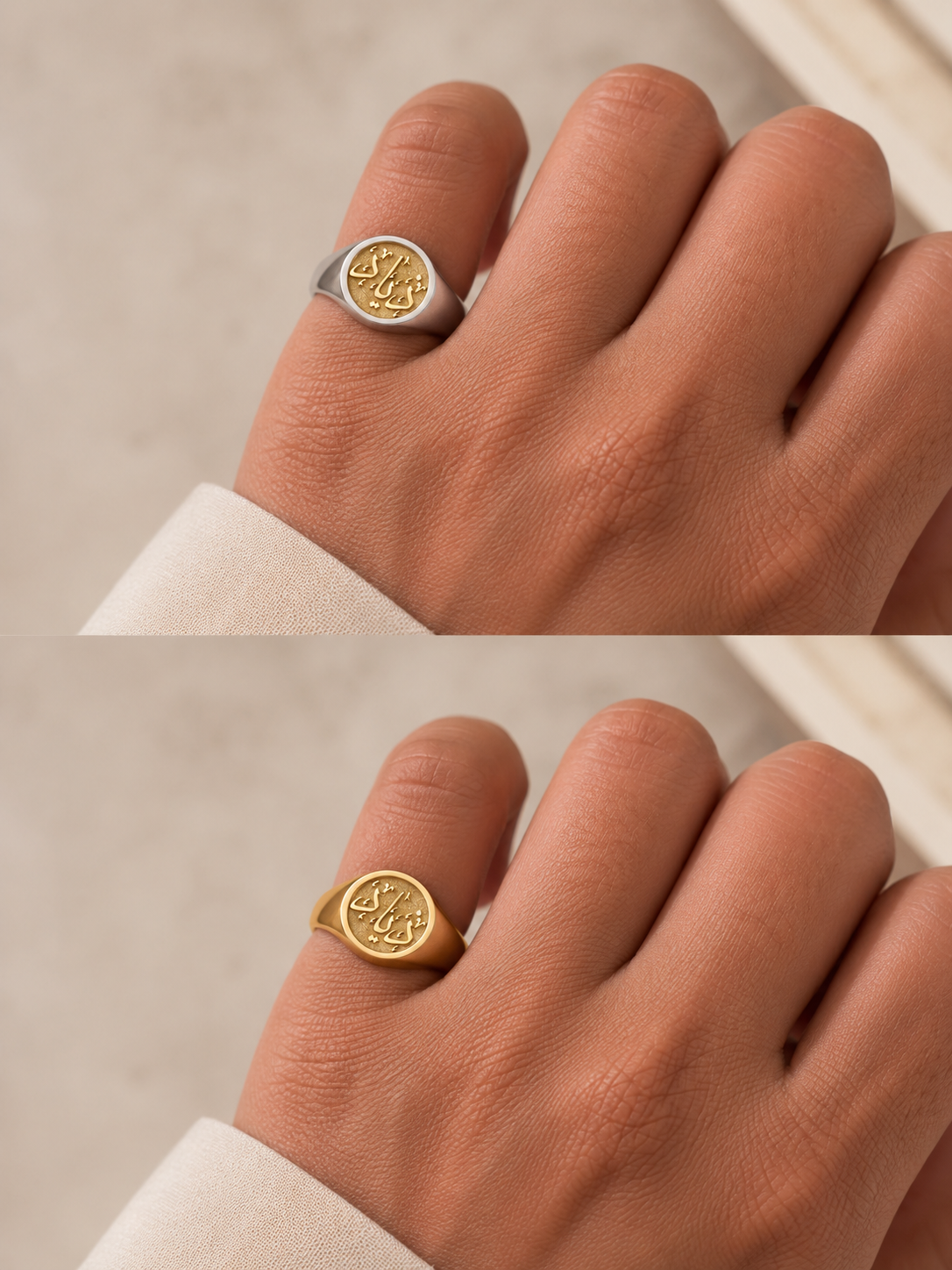 Customized Round Pinky Ring