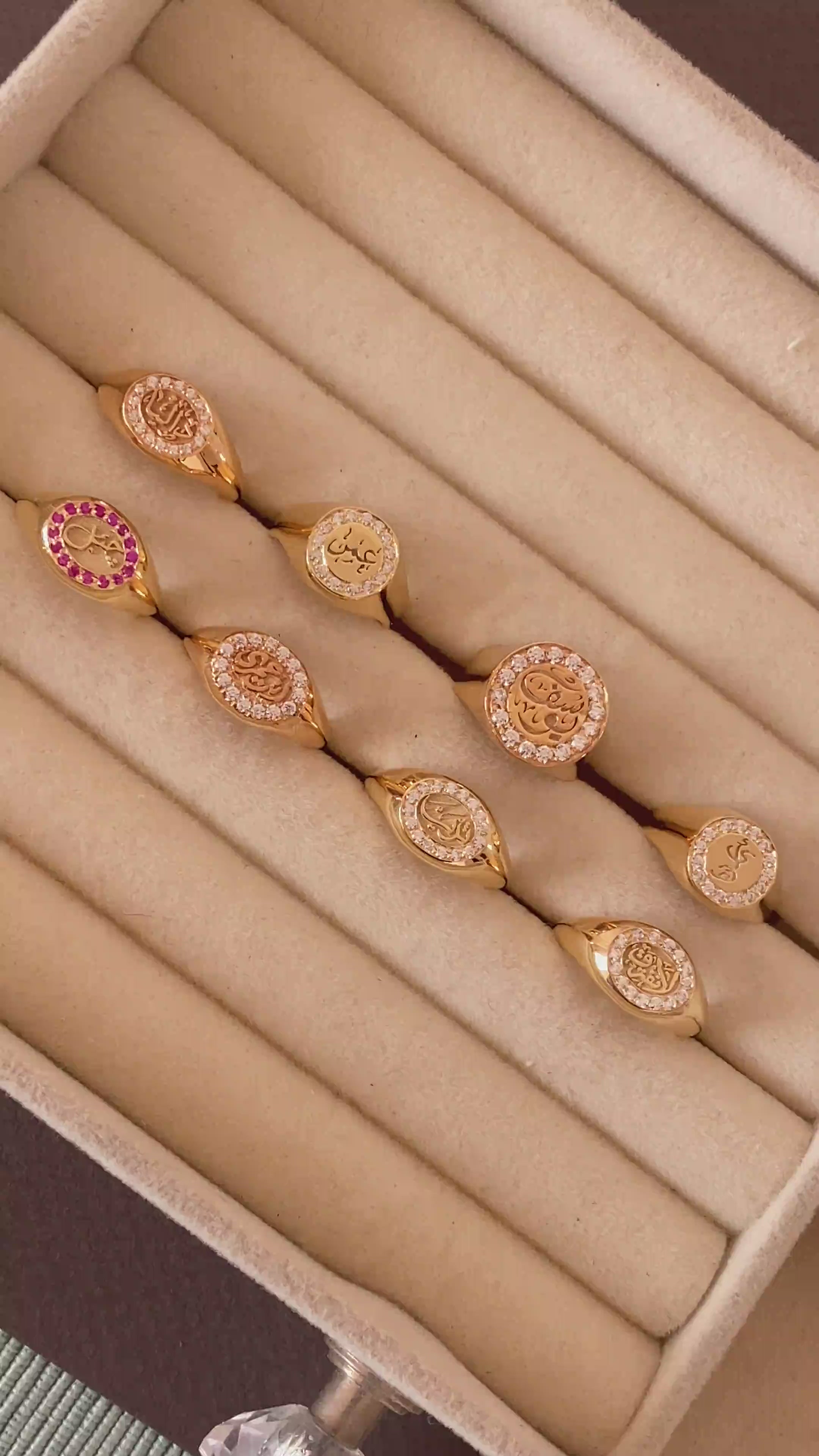Customized Oval Pinky Ring